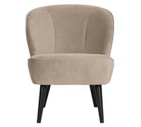SARA - Fauteuil velours beige Beige