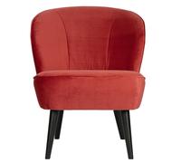 SARA - Fauteuil velours framboise Framboise