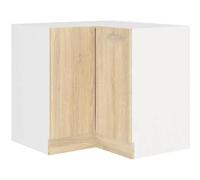 Sara Meuble Bas D'angle - Décor Chene Sonoma - L83xl83xp48xh82cm - Plan De Travail Non Inclus