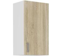 SARA Meuble haut - 1 porte - Décor chêne sonoma - L40 x P31 x H71,5 cm