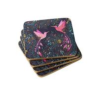 Sous-verres indiens, lot de 4, décoration tropicale