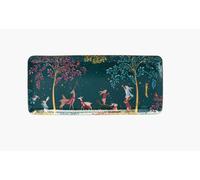Sara Miller Woodland Tales Collection Christmas Plateau à sandwich en or 22 carats avec détails de cerf et rouge-gorge 36 cm