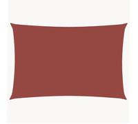 SARA@Voile de parasol/ombrage - Anti-UV - Polyéthylène haute densité - tissu oxford rectangulaire 2x5 m terre cuite HO37213