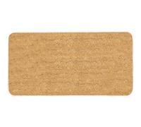 SaRani Paillasson en fibre de coco Tapis d'entrée Fibre naturelle Fond antidérapant Bord (Gris, 33 x 60 cm)