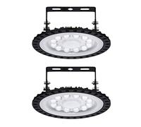 Sararoom 2Pack 50W UFO LED High Bay Lumière, 5000LM 6500K Led Industriel Lumière Super Lumineux, Projecteur LED Exterieur Ultra Mince IP65 Étanche pour Garage Usine Atelier Gymnase