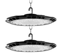 Sararoom 2Pack UFO Projecteur LED Industriel, 200W 20000LM Super Brillant High Bay Eclairage Atelier, 6500K Blanc Froid Projecteur LED Exterieur, Étanchéité IP65 Plafonnier LED pour Entrepôt, Usine