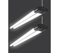 Sararoom 2Packs 120cm Connectable Reglette LED, 4400LM, Blanc Froid 6500K, 40W Neon LED Avec Interrupteur à Glissière, IP65 Étanche Tube LED pour Bureau, Garage, Sous-sol, Suspendu ou Encastré