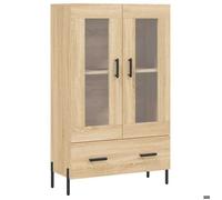 Sarazyj®Bibliothèque KENNETH - Armoire haute vitrine - Buffet haut - chêne sonoma 69,5x31x115cm - Bois d'ingénierie - 869348