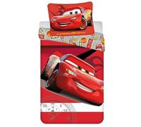 sarcia.eu Cars - Lightning McQueen Drap Rouge pour garçon, Fermeture éclair, Coton 140x200cm Oeko-TEX