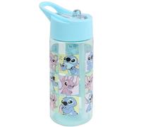 sarcia.eu Disney Lilo et Stitch Bouteille en plastique avec paille, bouteille d'eau, transparente 420ml