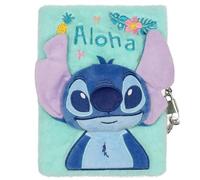 sarcia.eu DISNEY Stitch Carnet en PELUCHE pour fille, agenda ahier scolaire ligné A5 (Stitch)
