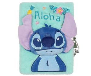 sarcia.eu DISNEY Stitch Carnet en PELUCHE pour fille, agenda ahier scolaire ligné A5 (Stitch)