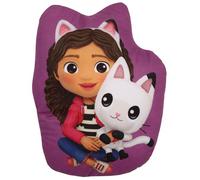 sarcia.eu Gabby’s Dollhouse Moelleux Coussin décoratif, Oreiller décoratif Velours de Forme pour Chambre d'enfant 32x25cm Oeko-TEX (A)