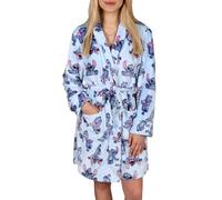 sarcia.eu Peignoir bleu avec ceinture, femmes, doux