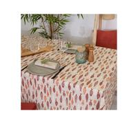 SARDINES Nappe 70% coton 30% polyester enduite Ronde D150 Brique SUD ETOFFE