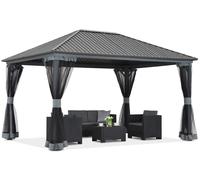 Sardinia 3x6 gazebo en métal avec moustiquaire Garden Point anthracite