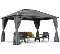 Sardinia 3x6 gazebo en métal avec rideaux Garden Point anthracite