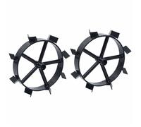 SARFATY® Noir Roues métallique cultivateur à essence 6 5 ch - 2 pcs - Motoculteurs (Poids:7.88 kg)cxz98p
