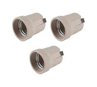 Sarini 3PCS Douille E27 À Vis Douille En Céramique Porcelaine E27 Porte Ampoule Halogène Incandescente Sources Lumineuses À Base E27