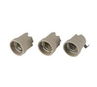 Sarini 3PCS Douille E27 À Vis Douille En Céramique Porcelaine E27 Porte Ampoule Halogène Incandescente Sources Lumineuses À Base E27