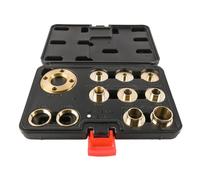 Sarini Ensemble de 11 Manchons de Guidage de toupie avec Adaptateur d'écrou de Blocage et boîte de Rangement pour Une Organisation Facile Compatible avec Plusieurs modèles de toupie pour Les tâches