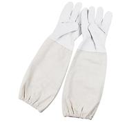 Sarini Gants d'apiculture en Peau de chèvre, Grands Gants de Protection pour Apiculteur avec Manches ventilées