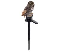 Sarini Ornement de Jardin Solaire en Forme de Hibou, Sculptures et Statues de Jardin, Animaux solaires étanches pour décorations de parterres de Fleurs de Balcon de Jardin extérieur