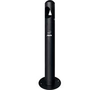 Saro - Rana Cendrier su pied, Noir, Bac Intérieur en Acier Inoxydable, 290 x 290 x 1 000 mm, Verrouillable, Pour Intérieur et Extérieur