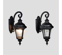 SaryEdge Applique Murale extérieure Moderne et Simple IP55, éclairage vers Le Bas et vers Le Haut, Verre Transparent Noir Mat, borne Lumineuse Max, luminaire Mural extérieur en méta，60 * 25Cm