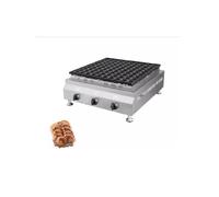 SaryEdge Crêpière à gaz ou électrique 220 V, Grill à poffertjes pour Mini-crêpes parfaites avec 100 Trous, modèle à gaz 100 Trous,Gas Type 100 Holes