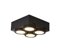 SaryEdge Plafonnier LED Moderne encastré, Spot de Surface intérieur, Lampe Aent, Spots encastrés à Plaque carrée pour Salon, îlot de Cuisine, Noir, 3000 K,Black3000k
