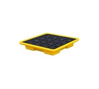 SaryEdge Plateforme modulaire Industrielle de rétention des déversements, bac de récupération des fuites pour fûts d'huile, empilable, pour la Gestion des liqu,Yellow-33.5 * 33.5 * 5.5cm