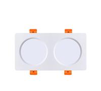 SaryEdge Spot encastré Double LED 10-36 W carré Ultra-Mince, lumière Froide 6000 K, plafonnier LED encastré, Spots encastrés LED, Spot d'intérieur, Noir/Blanc, B-18W,B-18W