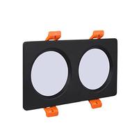 SaryEdge Spot encastré Double LED 10-36 W carré Ultra-Mince, lumière Froide 6000 K, plafonnier LED encastré, Spots encastrés LED, Spot d'intérieur, Noir/Blanc, A-30 W,A-30W
