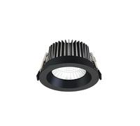 SaryEdge Spot encastré étanche 10 W pour Salle de Bain et Cuisine - Éclairage Anti-buée, éclairage décoratif encastré pour Couloir, Protection oculaire Anti-éblouissement IP65, lu,Black-Warm Light
