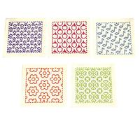 Sashiko Kit de dessous-de-verre Sashiko Collection Sashiko 5 motifs préimprimés SK-315
