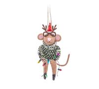 Sass and Belle Décoration de Noël en feutre Motif souris