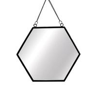 Sass and Belle Miroir monochrome hexagonal noir