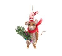 Sass and Belle Souris en feutre Motif sapin de Noël