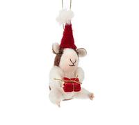 Sass & Belle Décoration de Noël à suspendre en feutre Cochon d'Inde