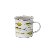 Sass & Belle Mug vintage en émail motif poisson
