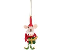 Sass & belle Suspension elfe souris Noël - Rouge