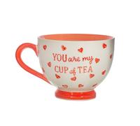 Sass & Belle Tasse à Café Cœur Rouge Multicolore, H-14cm, Neuf, Boîte