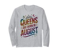Sassy Birthday Queens NÉES en AOÛT Trendy Leo Virgo Bestie Manche Longue