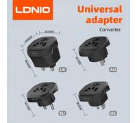 Sat NIO-Adaptateur de voyage universel, US UK AU CN KR, convertisseur de prise UE vers prise murale universelle, prises de conversion pour la maison, grotte noir