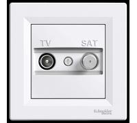 Sat TV - Prise de passage complète Schneider Electric Asfora - Blanc