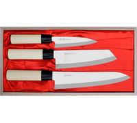 Satake Megumi Set de 3 couteaux dans un coffret en bois