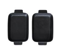 Satake Plat à four en porcelaine noire Satake. lot de 2 19 cm
