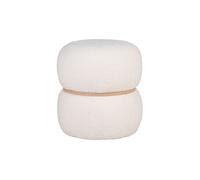 Sataya - pouf - en tissu bouclette - Blanc
