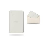 SATECHI FindAll Carte Traceur GPS, Apple Find My, Beige | Carte de localisation Bluetooth pour portefeuille, alternative au traceur GPS avec Apple Find My, recharge sans fil, signal
